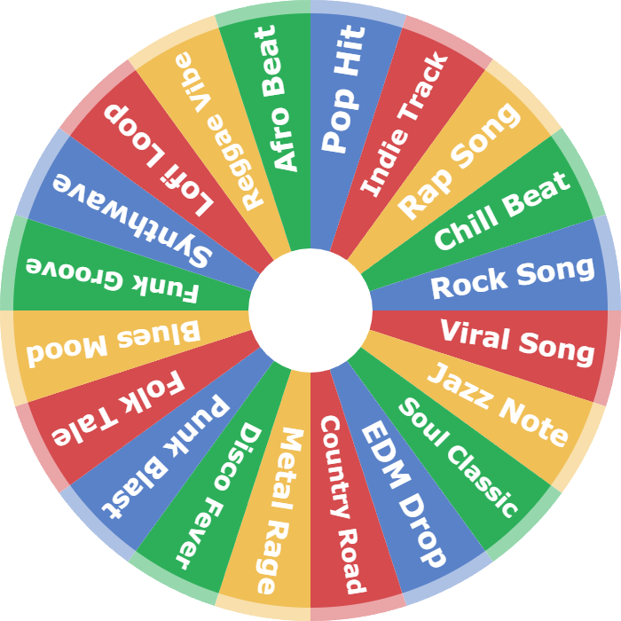 Random Rado Songs Random Song Choices That Break Predictable Listening Loops | Spin the Wheel